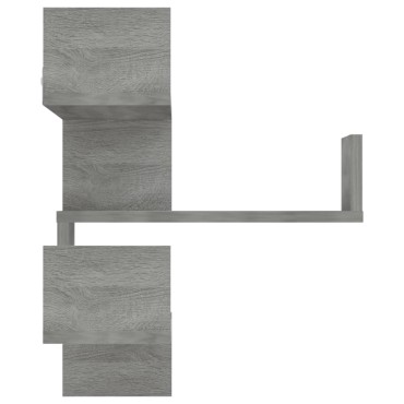 vidaXL Γωνιακή Ραφιέρα Τοίχου Γκρι Sonoma 40x40x50cm Επεξεργ. Ξύλο 1 τεμ.
