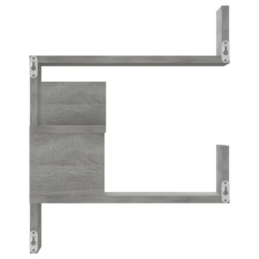 vidaXL Γωνιακή Ραφιέρα Τοίχου Γκρι Sonoma 40x40x50cm Επεξεργ. Ξύλο 1 τεμ.