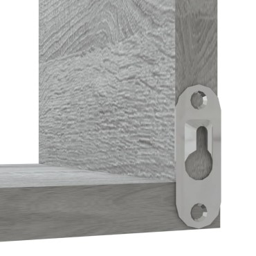 vidaXL Γωνιακή Ραφιέρα Τοίχου Γκρι Sonoma 40x40x50cm Επεξεργ. Ξύλο 1 τεμ.