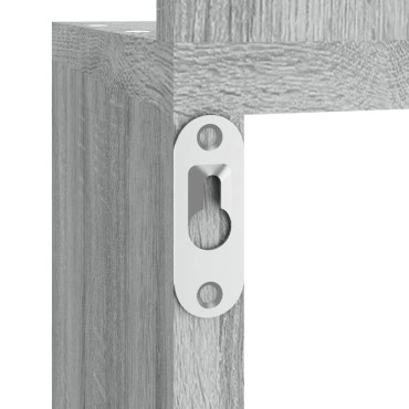 vidaXL Γωνιακή Ραφιέρα Τοίχου Γκρι Sonoma 20x20x127,5cm Επεξερ. Ξύλο 1 τεμ.