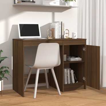 vidaXL Γραφείο Καφέ Δρυς 100x50x76cm από Επεξεργασμένο Ξύλο 1 τεμ.