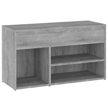vidaXL Παπουτσοθήκη Γκρι Sonoma 80x30x45cm από Επεξεργασμένο Ξύλο
