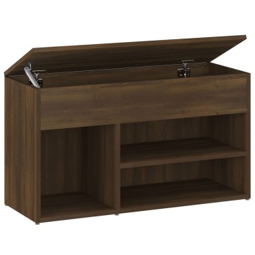 vidaXL Παπουτσοθήκη Καφέ Δρυς 80x30x45cm από Επεξεργασμένο Ξύλο