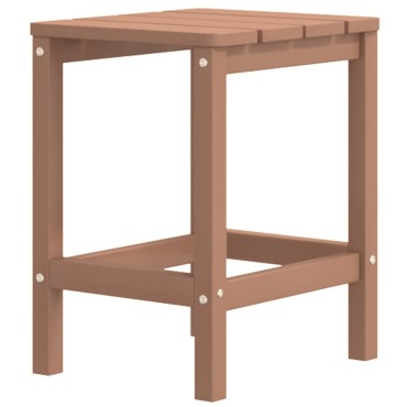 vidaXL Καρέκλες Κήπου Adirondack Καφέ από HDPE με Τραπεζάκι 38x38x46cm
