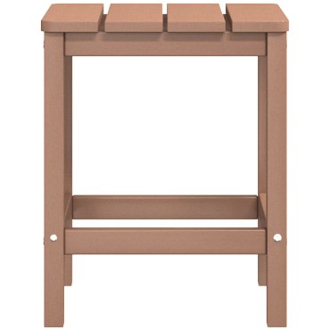 vidaXL Καρέκλες Κήπου Adirondack Καφέ από HDPE με Τραπεζάκι 38x38x46cm