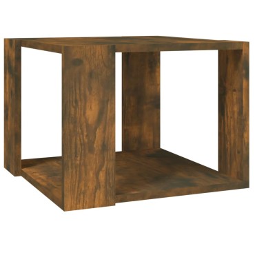 vidaXL Τραπεζάκι Σαλονιού Καπνιστή Δρυς 40x40x30cm Επεξεργασμένο Ξύλο 1 τεμ.