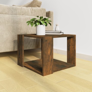 vidaXL Τραπεζάκι Σαλονιού Καπνιστή Δρυς 40x40x30cm Επεξεργασμένο Ξύλο 1 τεμ.