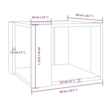 vidaXL Τραπεζάκι Σαλονιού Καφέ Δρυς 40x40x30cm Επεξεργασμένο Ξύλο 1 τεμ.