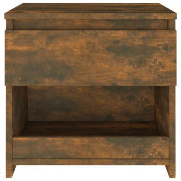 vidaXL Κομοδίνο Καπνιστή Δρυς 40x30x39cm από Επεξεργασμένο Ξύλο 1 τεμ.