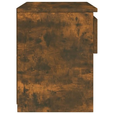 vidaXL Κομοδίνο Καπνιστή Δρυς 40x30x39cm από Επεξεργασμένο Ξύλο 1 τεμ.