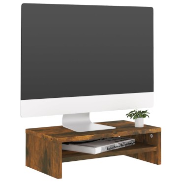 vidaXL Βάση Οθόνης Καπνιστή Δρυς 42x24x13cm από Επεξεργασμένο Ξύλο