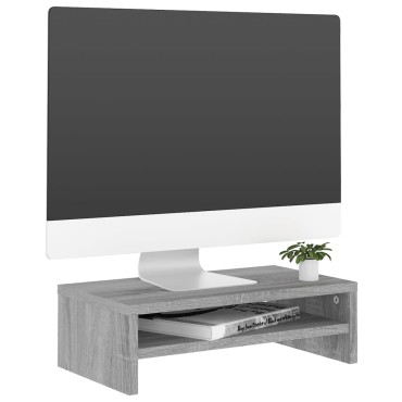 vidaXL Βάση Οθόνης Γκρι Sonoma 42x24x13cm από Επεξεργασμένο Ξύλο