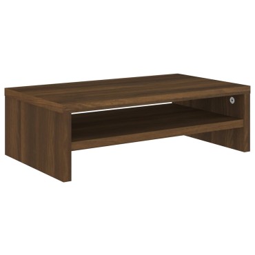 vidaXL Βάση Οθόνης Καφέ Δρυς 42x24x13cm από Επεξεργασμένο Ξύλο