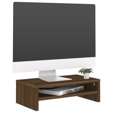 vidaXL Βάση Οθόνης Καφέ Δρυς 42x24x13cm από Επεξεργασμένο Ξύλο