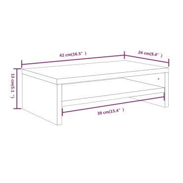 vidaXL Βάση Οθόνης Καφέ Δρυς 42x24x13cm από Επεξεργασμένο Ξύλο