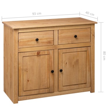 vidaXL Μπουφές 93x40x80cm από Μασίφ Ξύλο Πεύκου Σειρά Panama 1 τεμ.