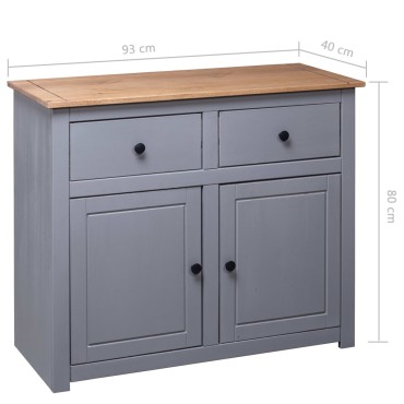 vidaXL Μπουφές 93x40x80cm από Μασίφ Ξύλο Πεύκου Σειρά Panama 1 τεμ.