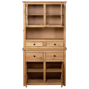 vidaXL Μπουφές 93x40,5x180cm από Μασίφ Ξύλο Πεύκου Σειρά Panama 1 τεμ.
