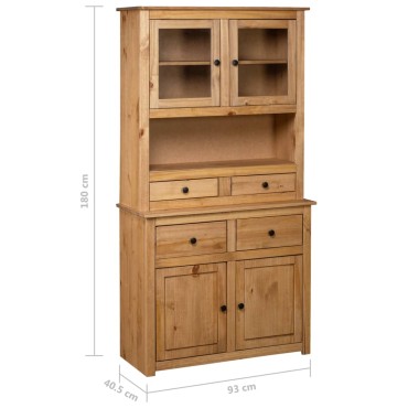 vidaXL Μπουφές 93x40,5x180cm από Μασίφ Ξύλο Πεύκου Σειρά Panama 1 τεμ.