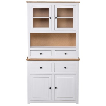 vidaXL Μπουφές Λευκός 93x40,5x180cm από Ξύλο Πεύκου Σειρά Panama 1 τεμ.