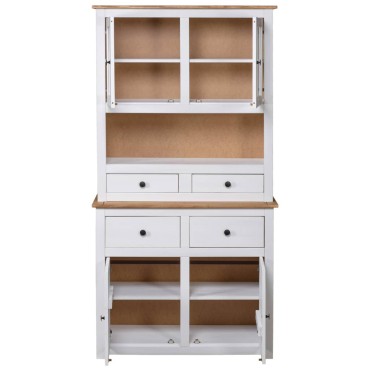 vidaXL Μπουφές Λευκός 93x40,5x180cm από Ξύλο Πεύκου Σειρά Panama 1 τεμ.
