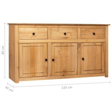 vidaXL Μπουφές 135x40x80cm από Μασίφ Ξύλο Πεύκου Σειρά Panama 1 τεμ.