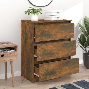 vidaXL Συρταριέρα Καπνιστή Δρυς 60x35x76cm Επεξεργασμένο Ξύλο 1 τεμ.