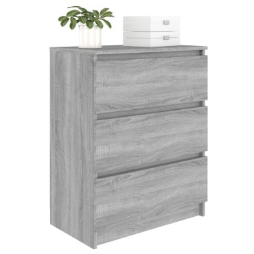 vidaXL Συρταριέρα Γκρι Sonoma 60x35x76cm από Επεξεργασμένο Ξύλο 1 τεμ.
