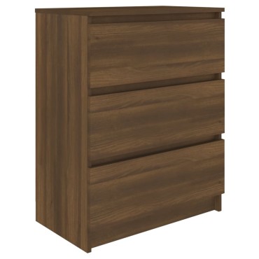 vidaXL Συρταριέρα Καφέ Δρυς 60x35x76cm Επεξεργασμένο Ξύλο 1 τεμ.