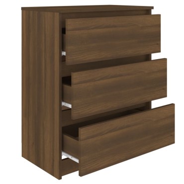 vidaXL Συρταριέρα Καφέ Δρυς 60x35x76cm Επεξεργασμένο Ξύλο 1 τεμ.
