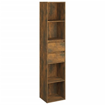 vidaXL Βιβλιοθήκη Καπνιστή Δρυς 36x30x171cm από Επεξεργασμένο Ξύλο 1 τεμ.