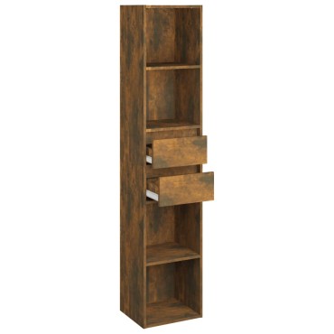vidaXL Βιβλιοθήκη Καπνιστή Δρυς 36x30x171cm από Επεξεργασμένο Ξύλο 1 τεμ.