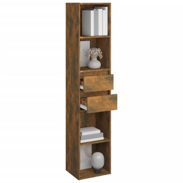 vidaXL Βιβλιοθήκη Καπνιστή Δρυς 36x30x171cm από Επεξεργασμένο Ξύλο 1 τεμ.