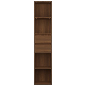 vidaXL Βιβλιοθήκη Καφέ Δρυς 36x30x171cm από Επεξεργασμένο Ξύλο 1 τεμ.