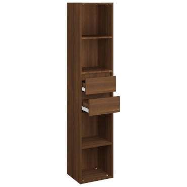 vidaXL Βιβλιοθήκη Καφέ Δρυς 36x30x171cm από Επεξεργασμένο Ξύλο 1 τεμ.
