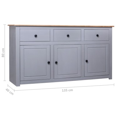 vidaXL Μπουφές 135x40x80cm από Μασίφ Ξύλο Πεύκου Σειρά Panama 1 τεμ.