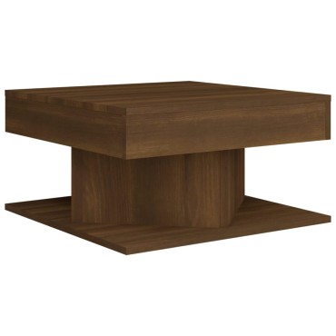 vidaXL Τραπεζάκι Σαλονιού Καφέ Δρυς 57x57x30cm Επεξεργασμένο Ξύλο 1 τεμ.