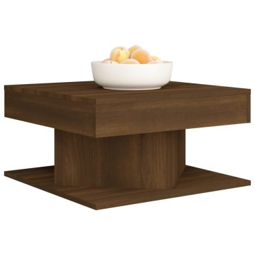 vidaXL Τραπεζάκι Σαλονιού Καφέ Δρυς 57x57x30cm Επεξεργασμένο Ξύλο 1 τεμ.