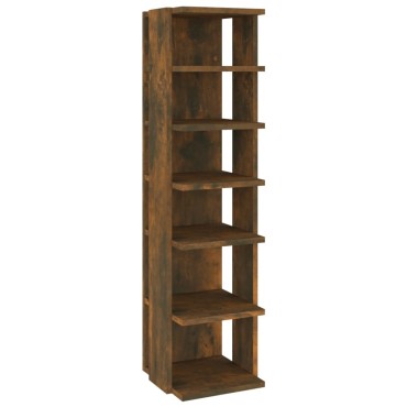 vidaXL Παπουτσοθήκη Καπνιστή Δρυς 27,5x27x102cm Επεξεργασμένο Ξύλο