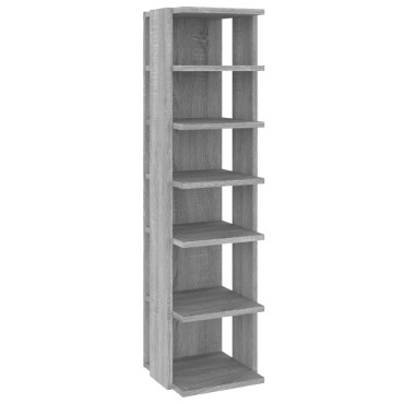 vidaXL Παπουτσοθήκη Γκρι Sonoma 27,5x27x102cm από Επεξεργασμένο Ξύλο