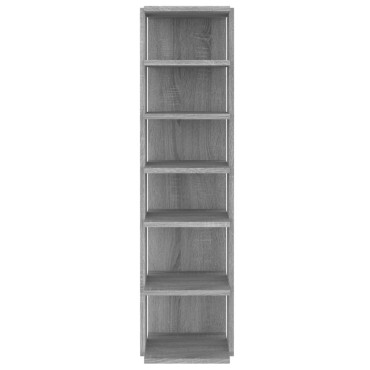 vidaXL Παπουτσοθήκη Γκρι Sonoma 27,5x27x102cm από Επεξεργασμένο Ξύλο