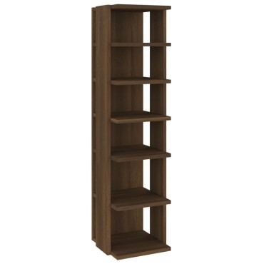 vidaXL Παπουτσοθήκες 2 τεμ. Καφέ Δρυς 27,5x27x102cm Επεξ. Ξύλο