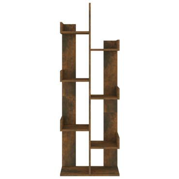 vidaXL Βιβλιοθήκη Καπνιστή Δρυς 48x25,5x140cm από Επεξεργασμένο Ξύλο 1 τεμ.