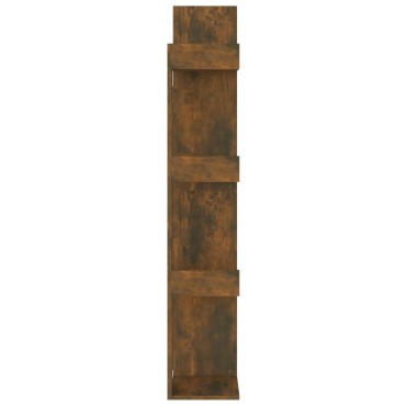 vidaXL Βιβλιοθήκη Καπνιστή Δρυς 48x25,5x140cm από Επεξεργασμένο Ξύλο 1 τεμ.