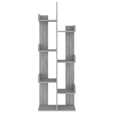 vidaXL Βιβλιοθήκη Γκρι Sonoma 48x25,5x140cm από Επεξεργασμένο Ξύλο 1 τεμ.