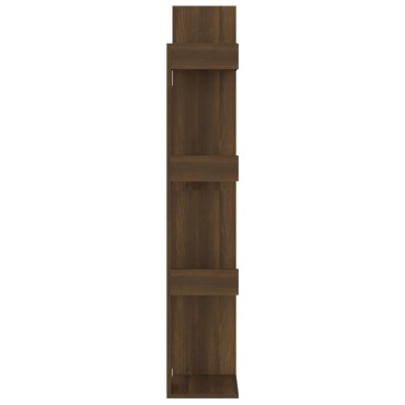 vidaXL Βιβλιοθήκη Καφέ Δρυς 48x25,5x140cm από Επεξεργασμένο Ξύλο 1 τεμ.
