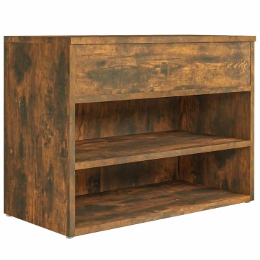 vidaXL Παπουτσοθήκη Καπνιστή Δρυς 60x30x45cm από Επεξεργασμένο Ξύλο