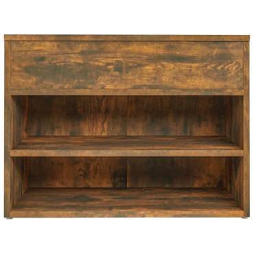 vidaXL Παπουτσοθήκη Καπνιστή Δρυς 60x30x45cm από Επεξεργασμένο Ξύλο