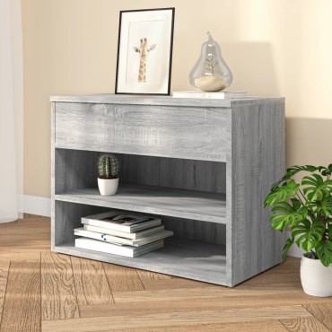 vidaXL Παπουτσοθήκη Γκρι Sonoma 60x30x45cm από Επεξεργασμένο Ξύλο
