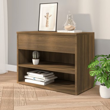 vidaXL Παπουτσοθήκη Καφέ Δρυς 60x30x45cm από Επεξεργασμένο Ξύλο